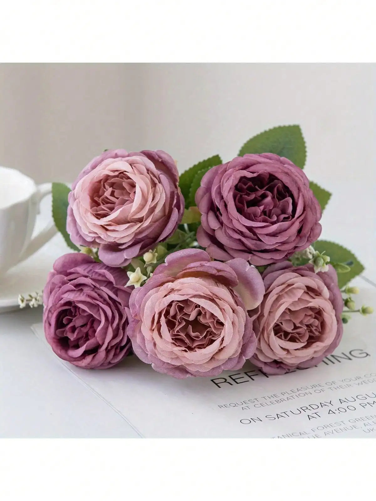 4pcs Artificial Peony Flowers