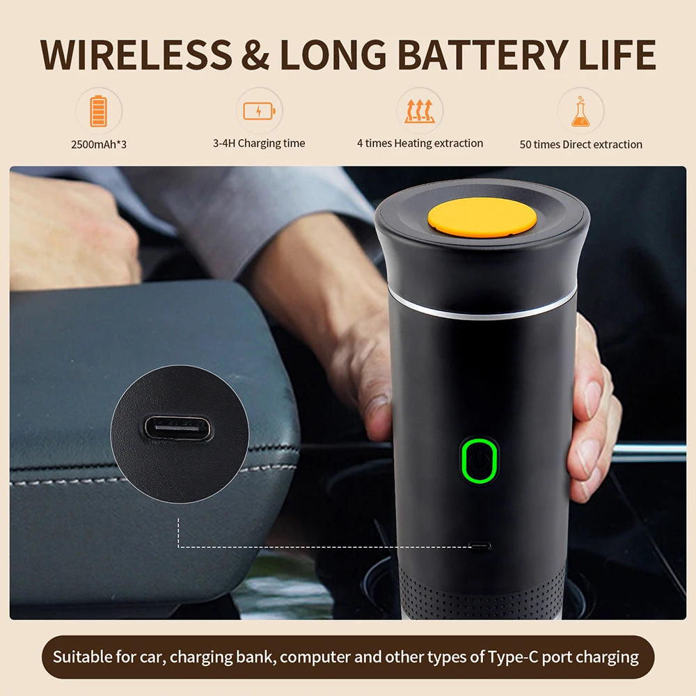 Wireless Electric Espresso Coffee Machine