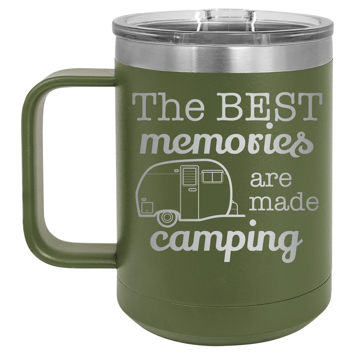 Camping 15 oz Mug | Olive Green