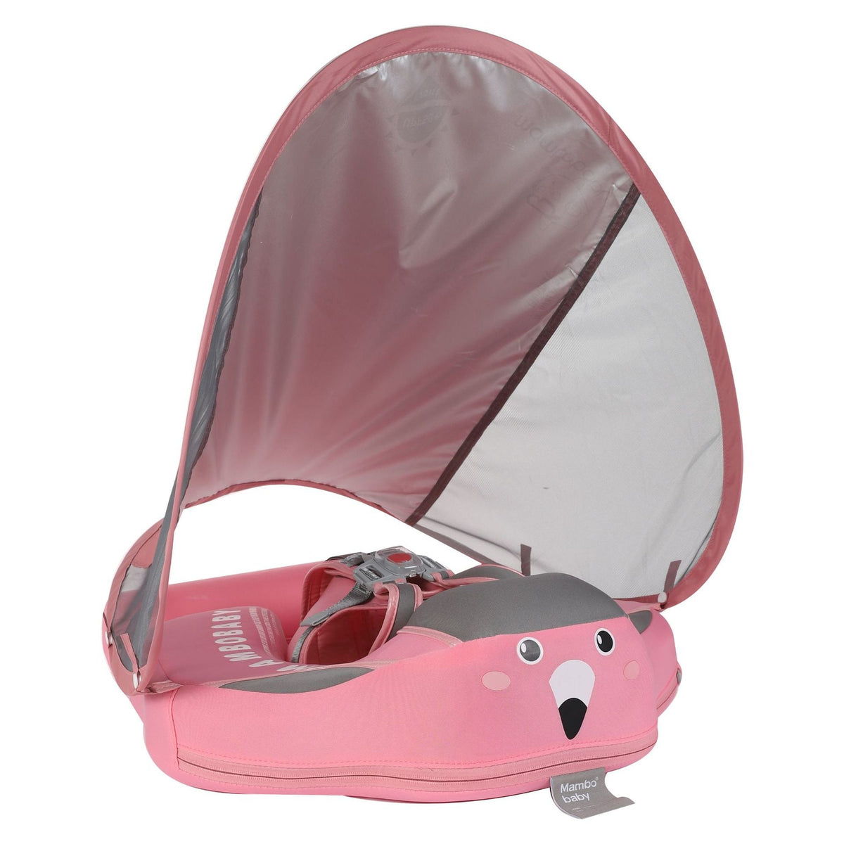 Infants and young children with inflatable seat rings and sunshades beginner's swimming circle home swimming pool