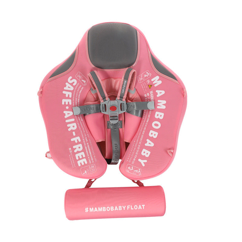 Infants and young children with inflatable seat rings and sunshades beginner's swimming circle home swimming pool