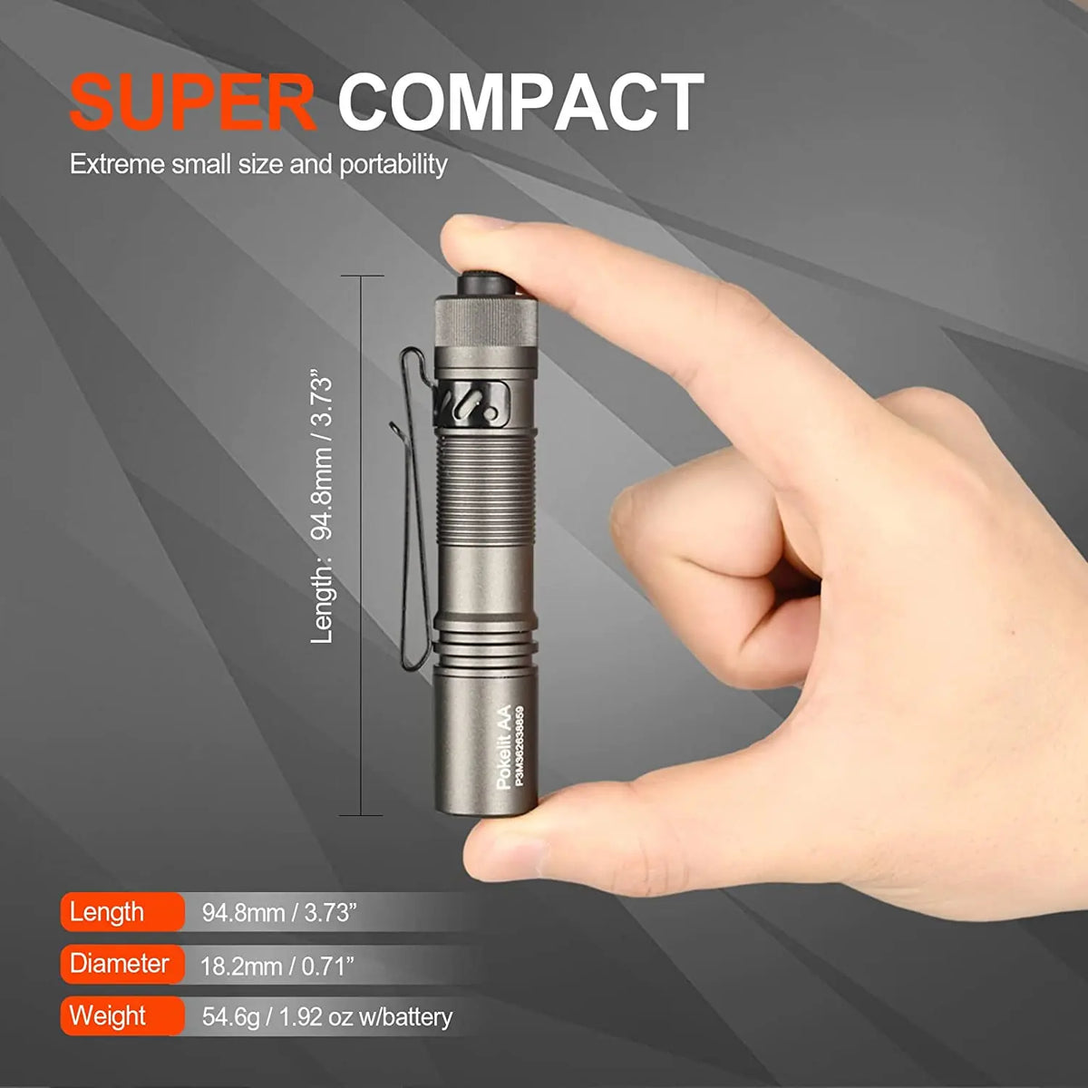 Flashlight Pokelit AA Rechargeable
