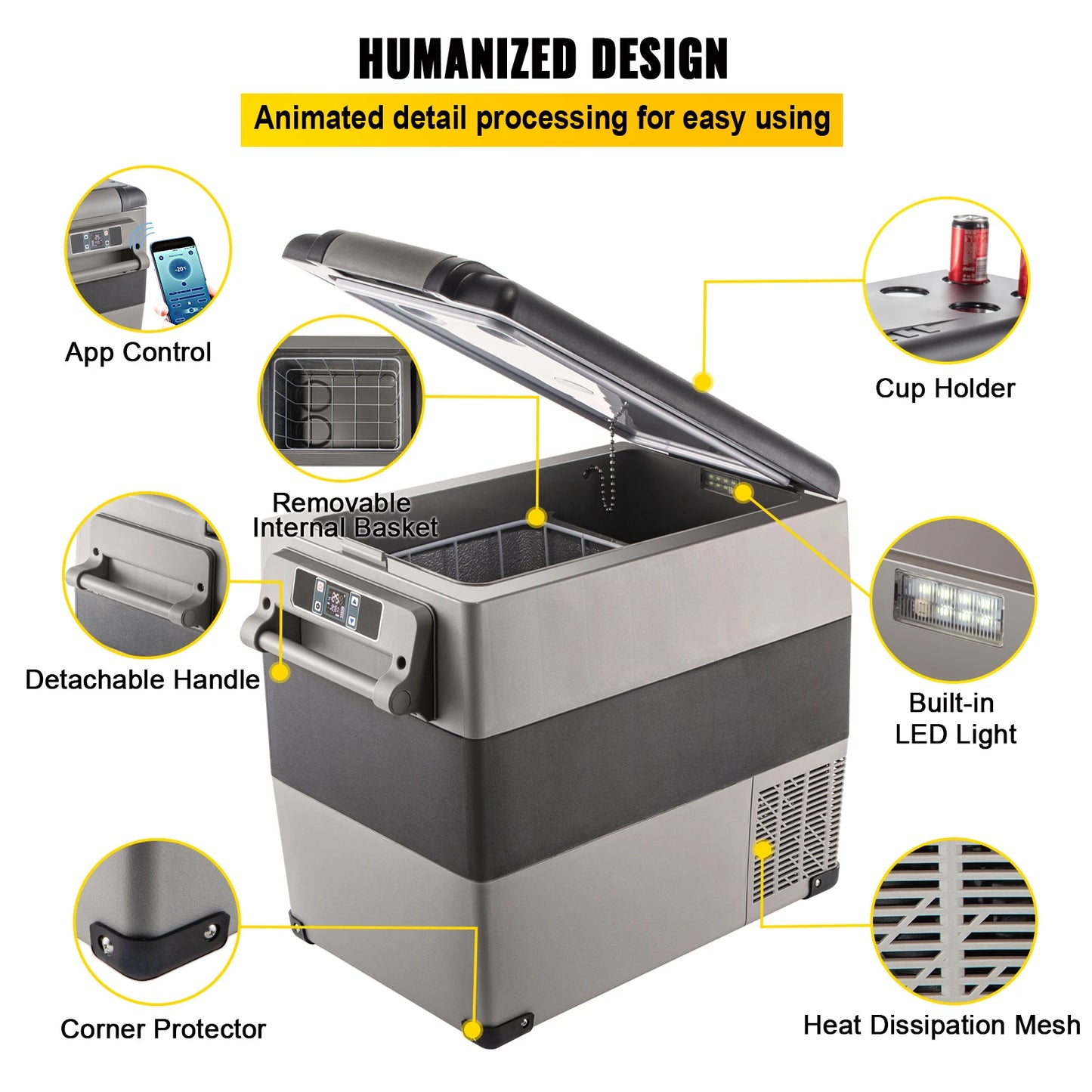 Mini Fridge Freezer Portable