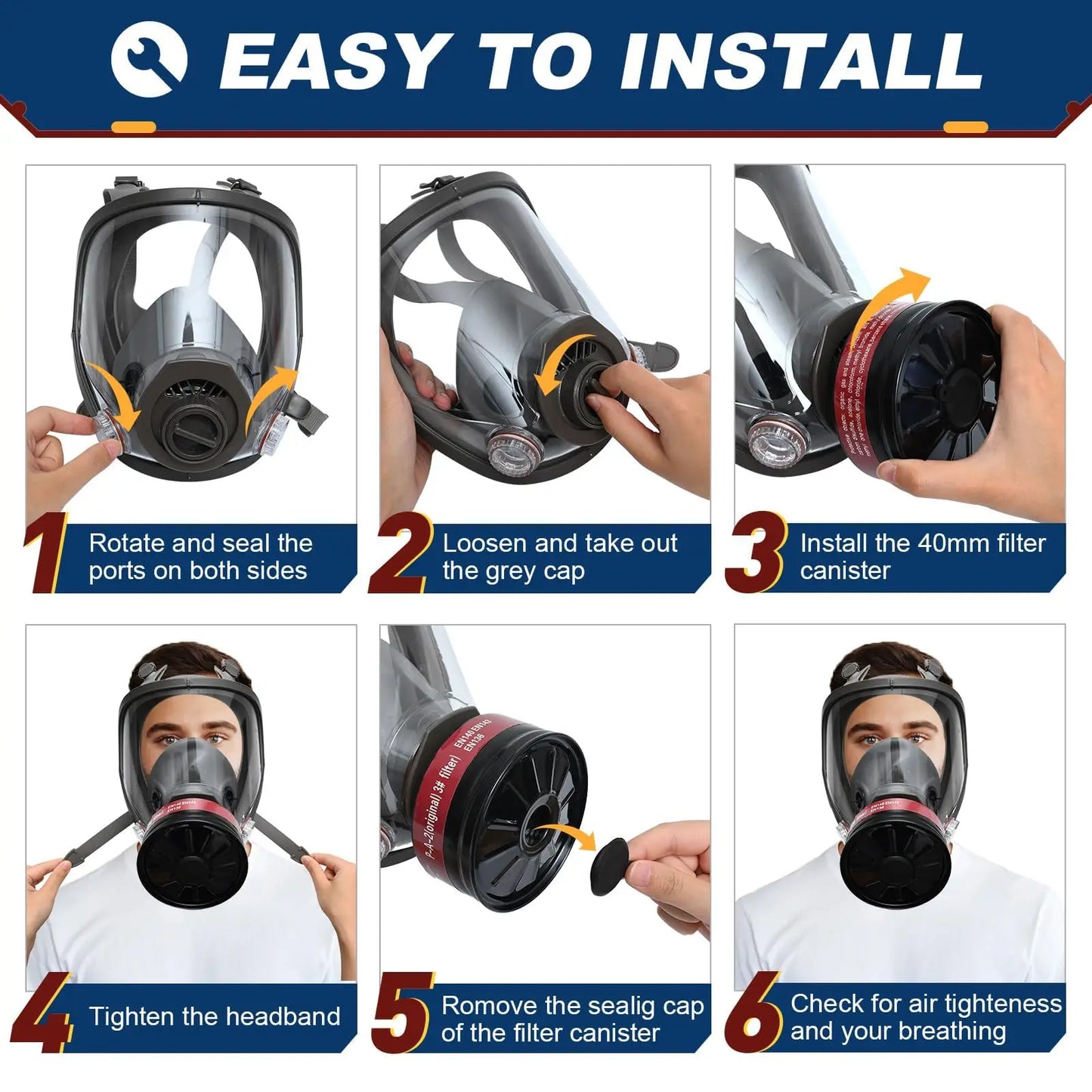 16IN1 Full Face Gas Mask