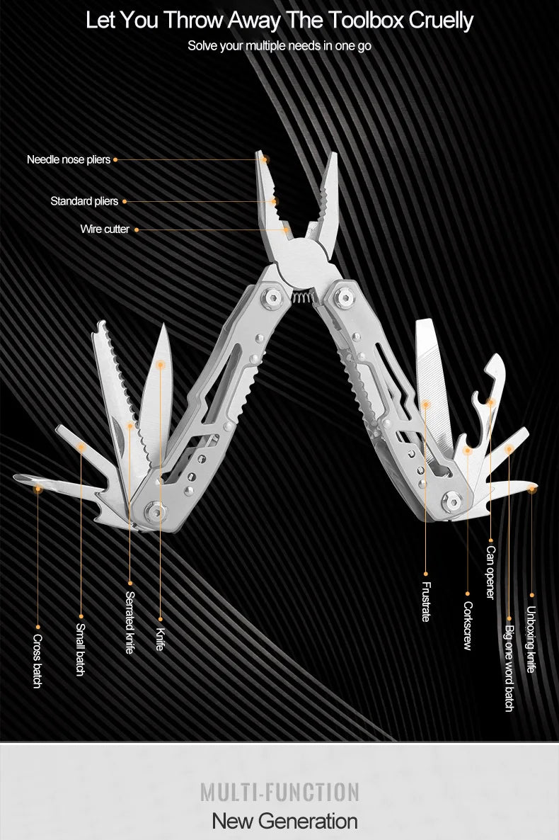 Folding Pliers Pocket Knife