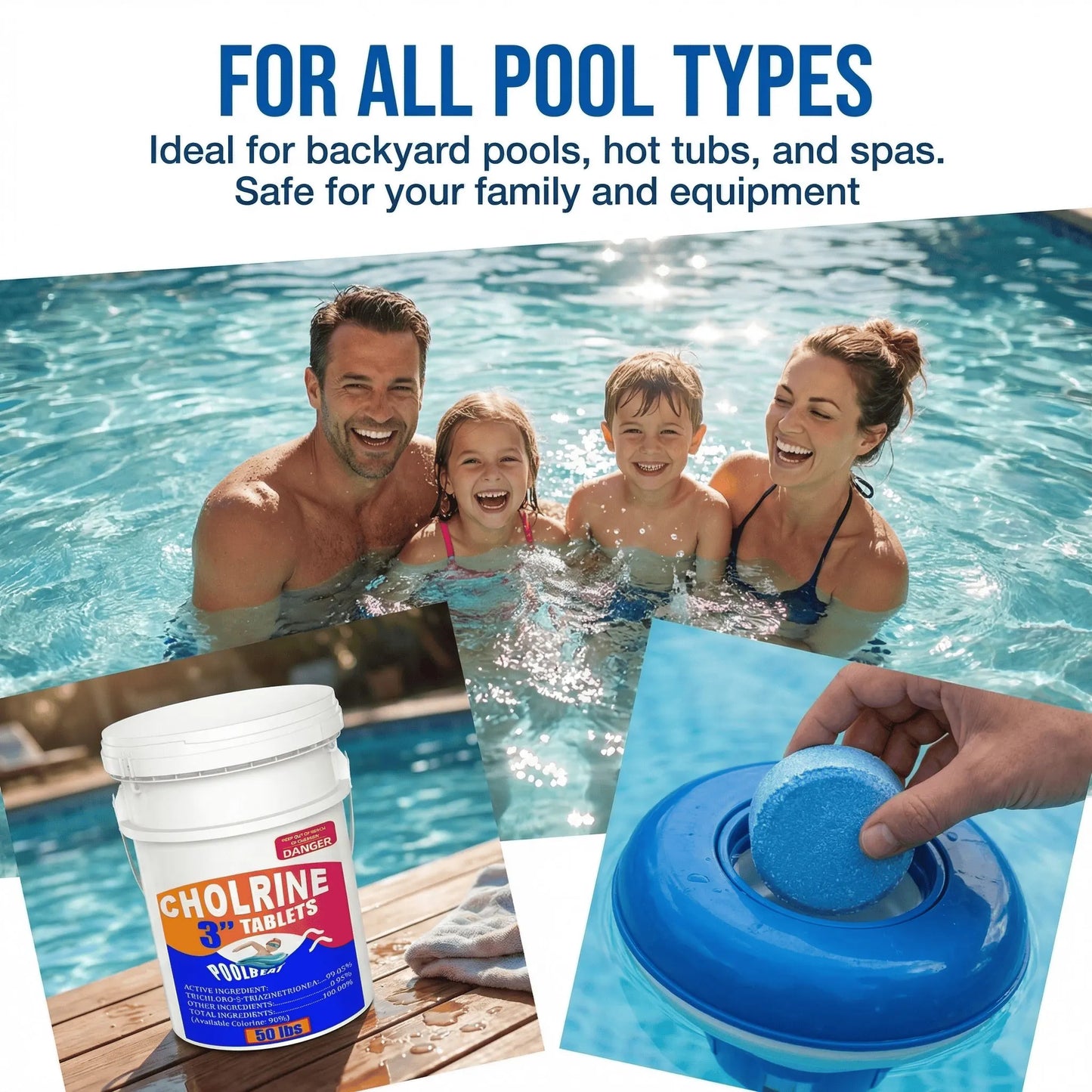 3 inch 50 Pounds Chlorine Tablets