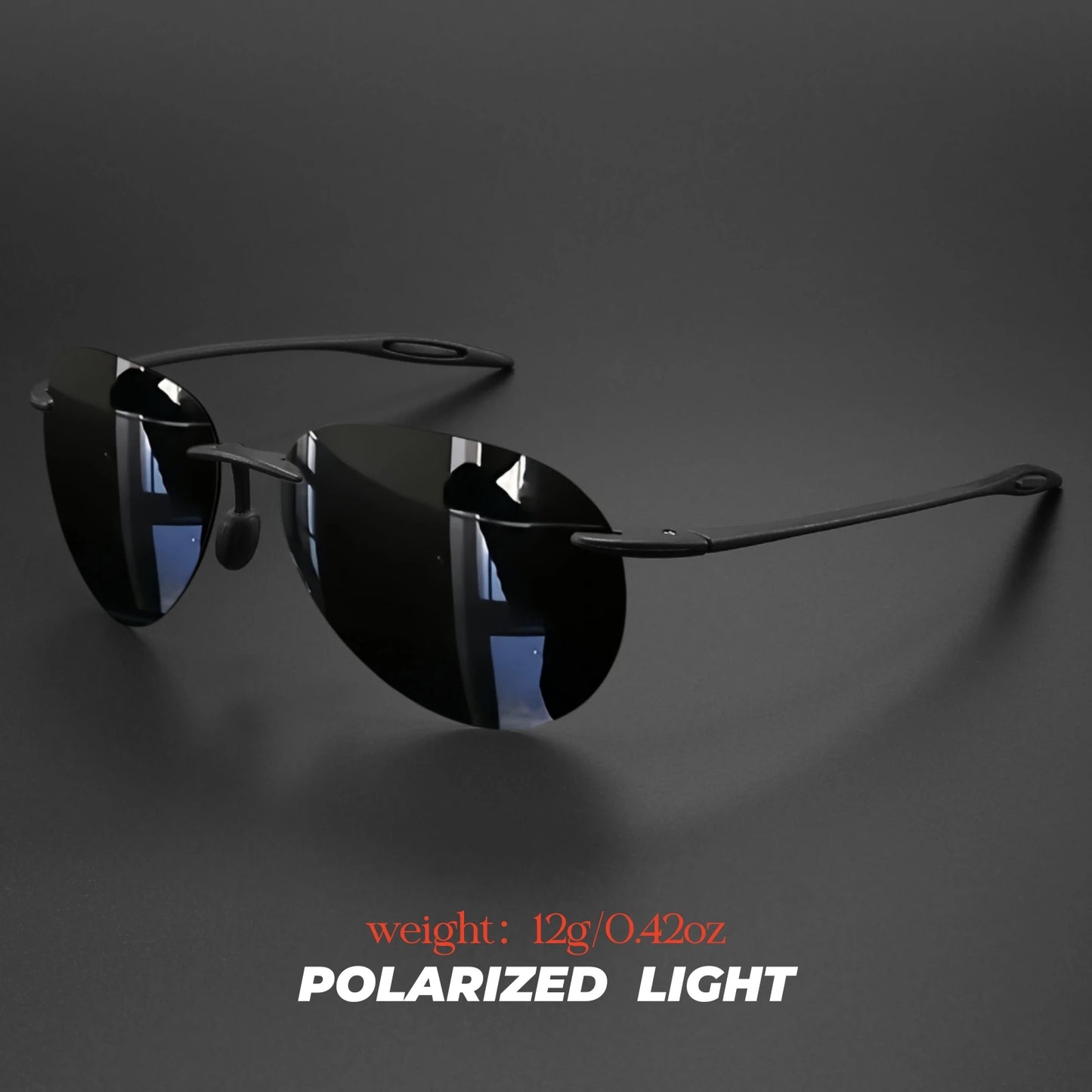 Frameless Polarized Aviator Sunglasses