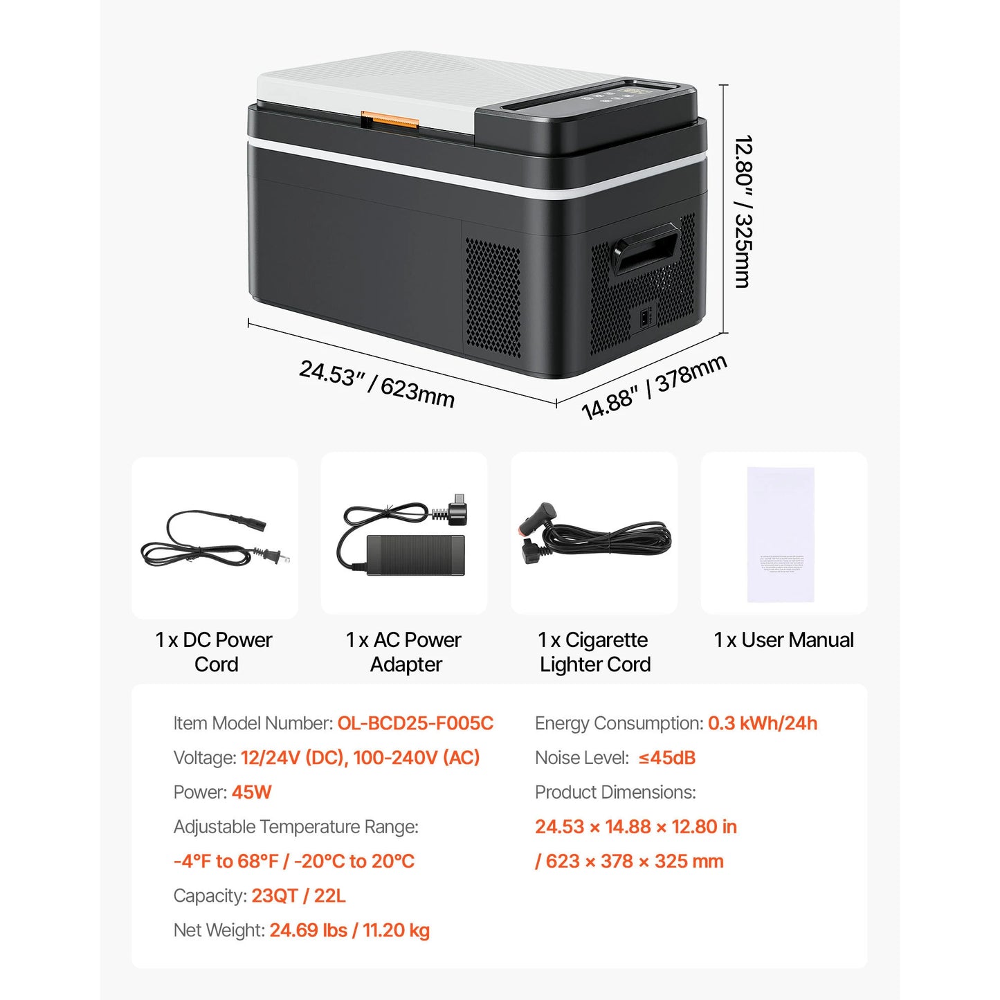 Mini Fridge Freezer Portable