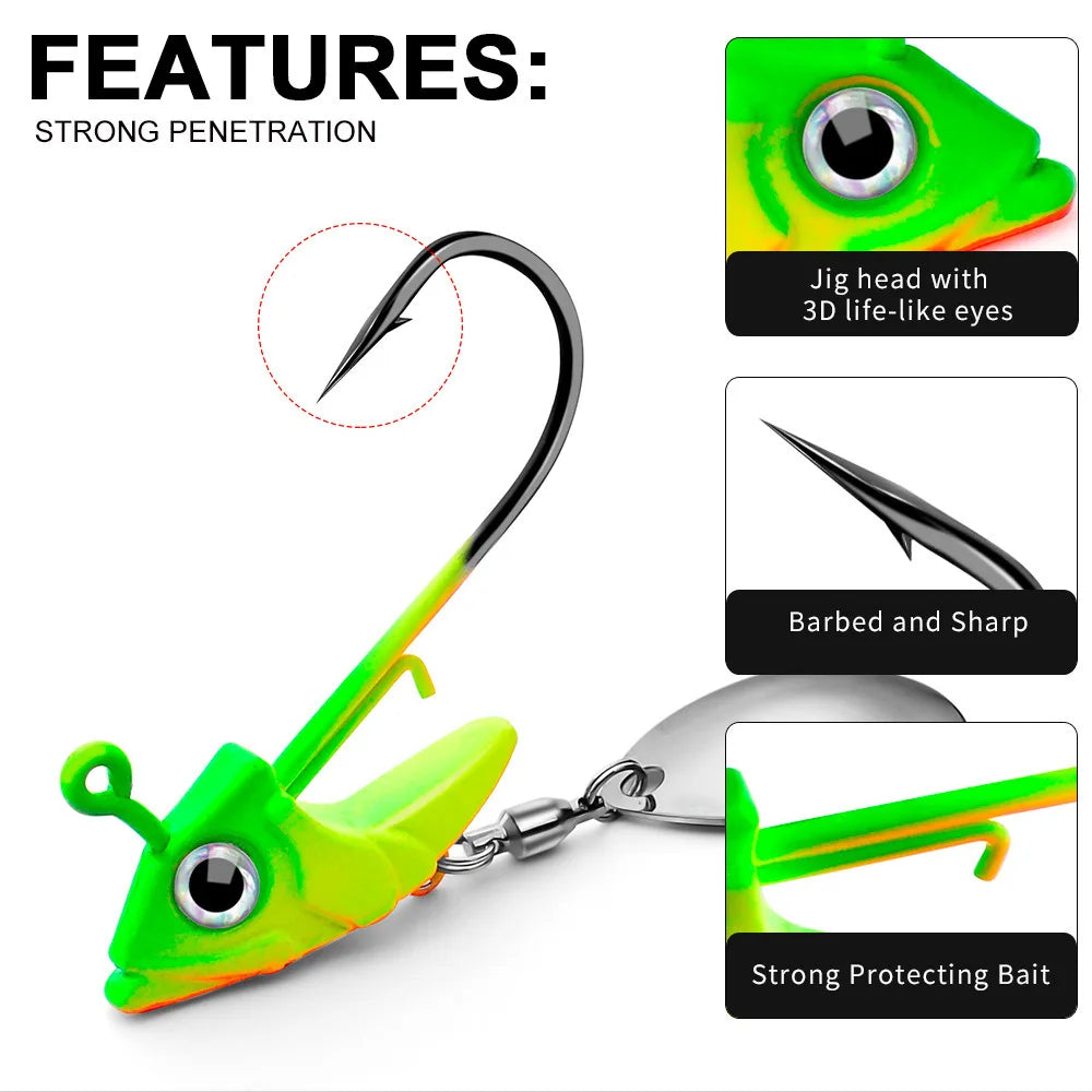 Sequin Metal Spoons Fishing Hooks
