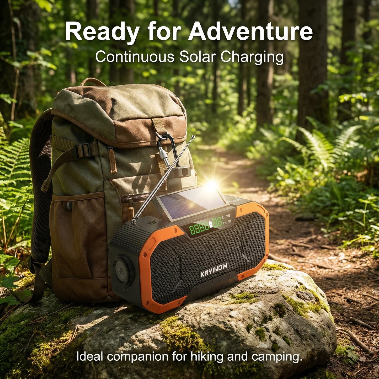 Emergency Solar Weather Radio 5000mAh Power