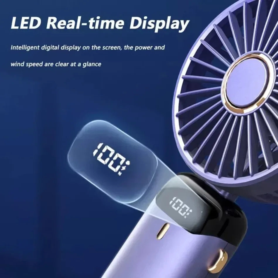 Folding Fan with Phone Stand