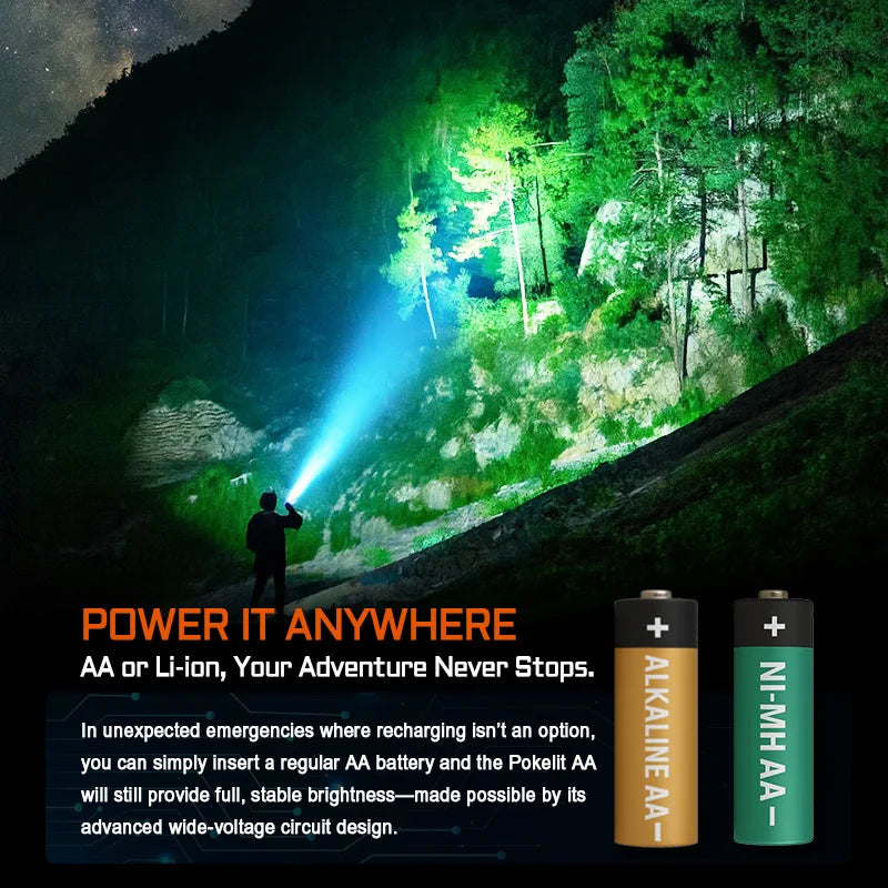 Flashlight Pokelit AA Rechargeable
