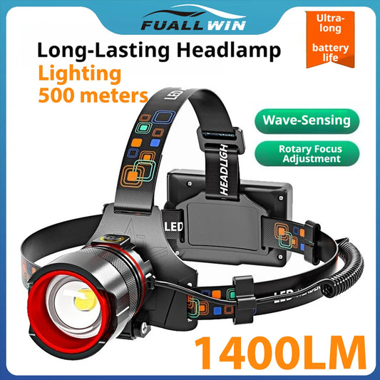 LED Headlamp Waterproof Motion Sensor