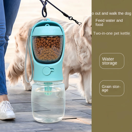 Portable Dog Cat Food and Water Container