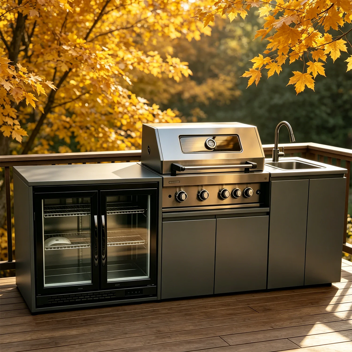 Functional Stainless Steel Outdoor Kitchen