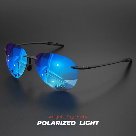 Frameless Polarized Aviator Sunglasses