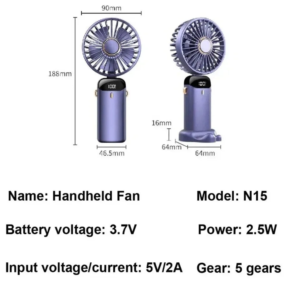 Folding Fan with Phone Stand