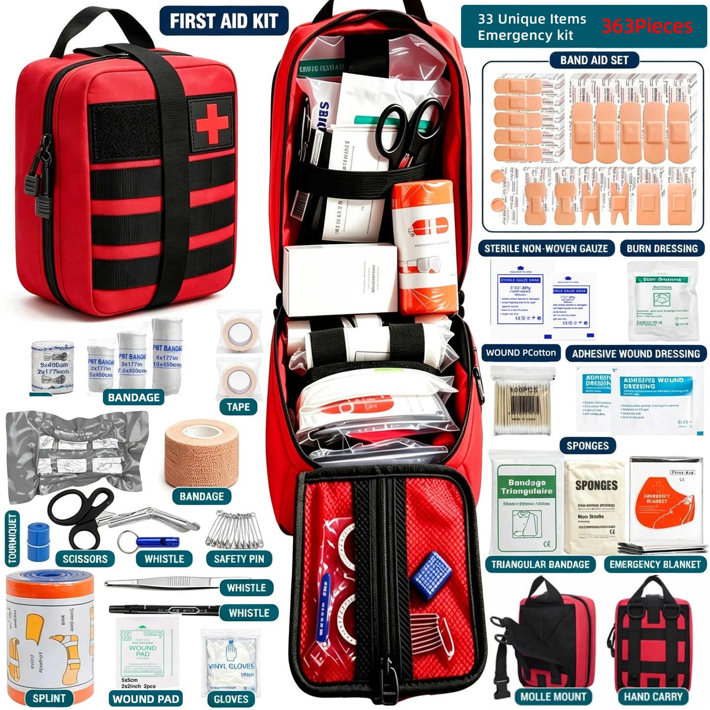 363Pcs First Aid Kit