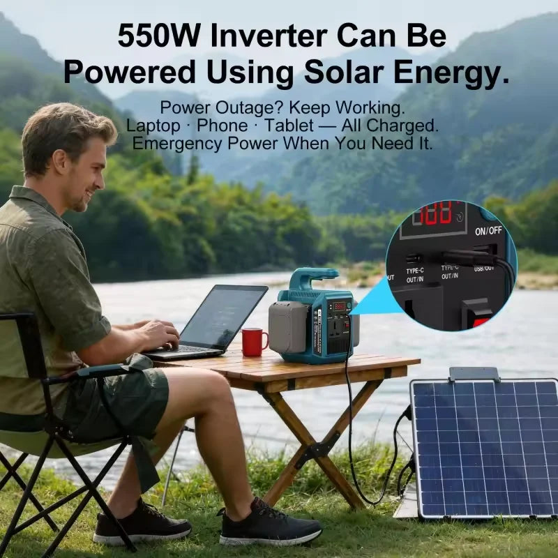 550W Portable Power Supply Compatible with Makita