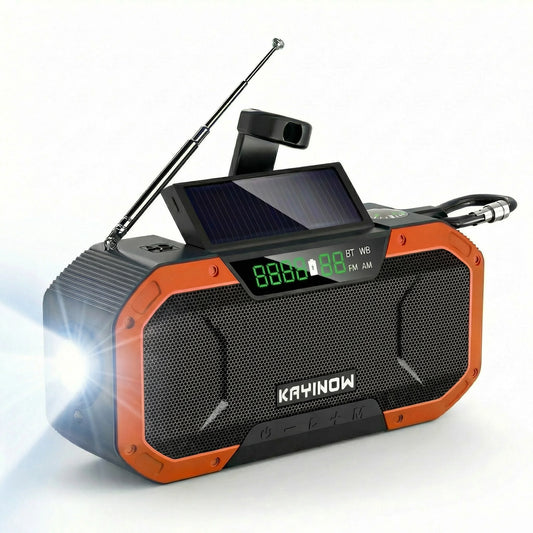 Emergency Solar Weather Radio 5000mAh Power
