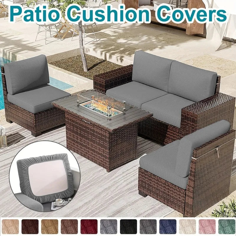 Waffle Jacquard Patio Sofa Cover