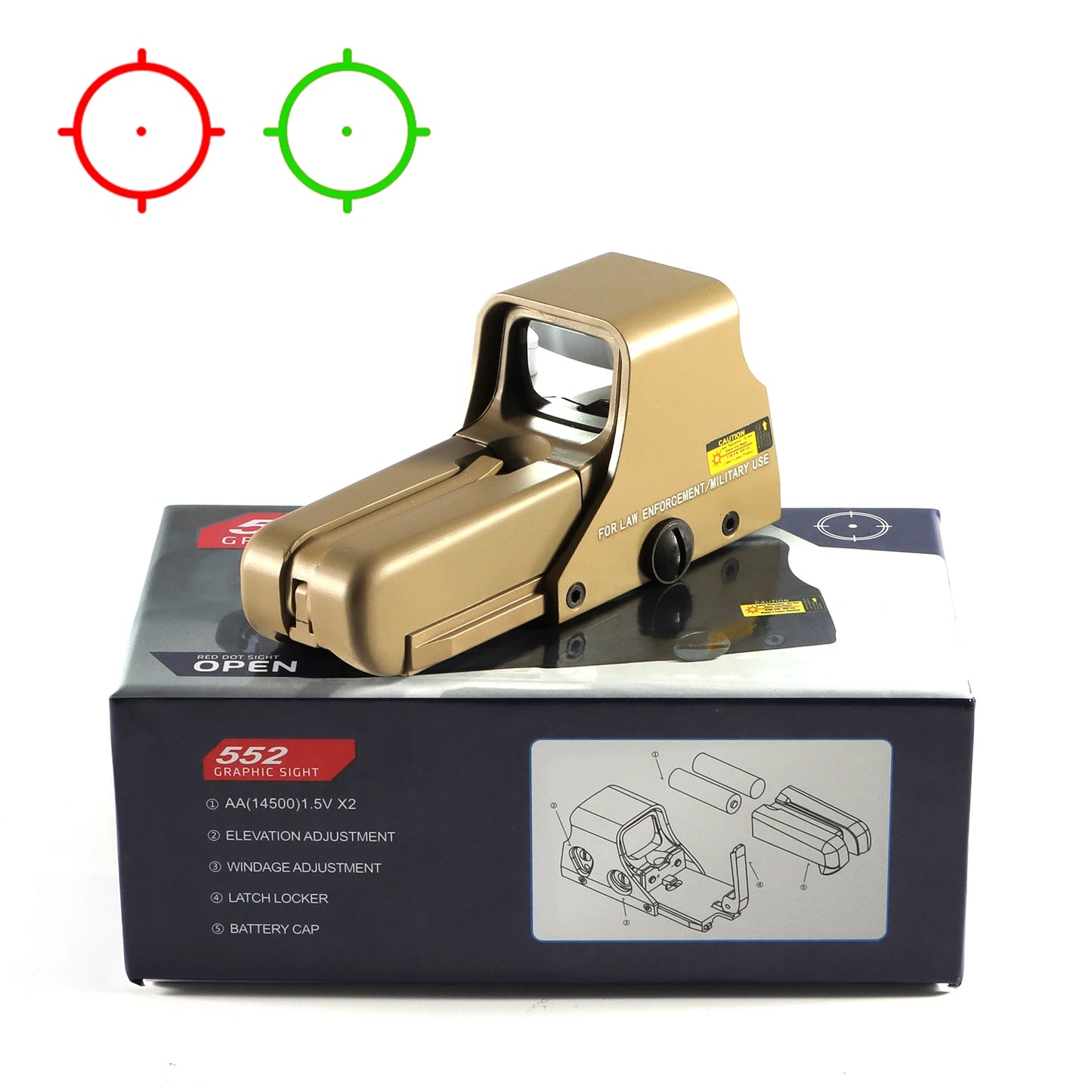 Red Green Dot Holographic Sight Scope Hunting Reflex Sight Scope 20mm Mount