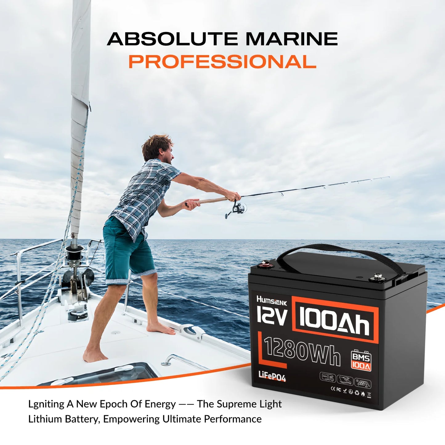 Lithium Battery 12V 100AH BMS 100A 1280Wh