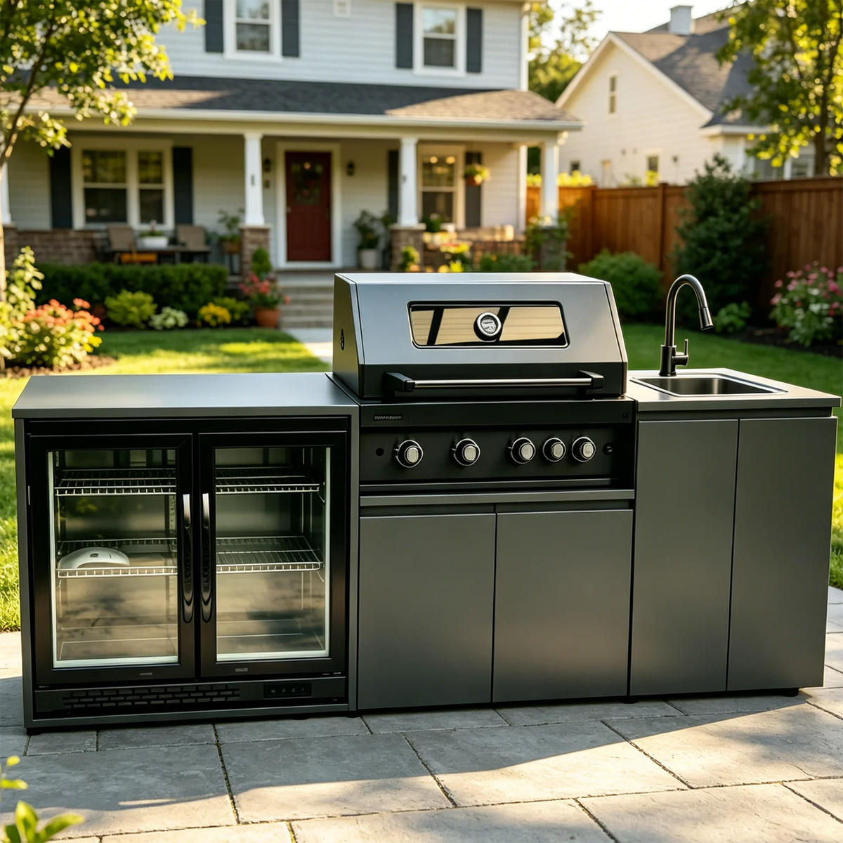 Functional Stainless Steel Outdoor Kitchen