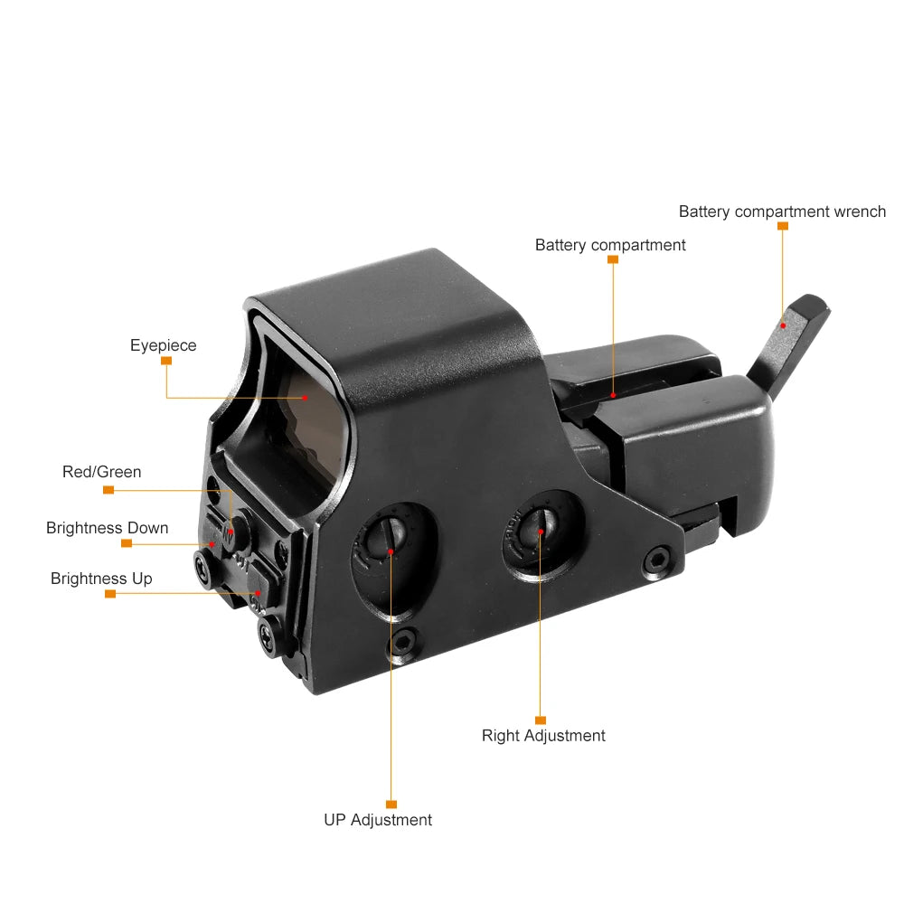 Red Green Dot Holographic Sight Scope Hunting Reflex Sight Scope 20mm Mount