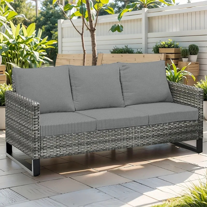 Waffle Jacquard Patio Sofa Cover