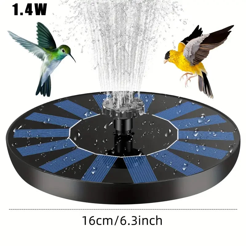 Solar Fountain with Colorful Lights