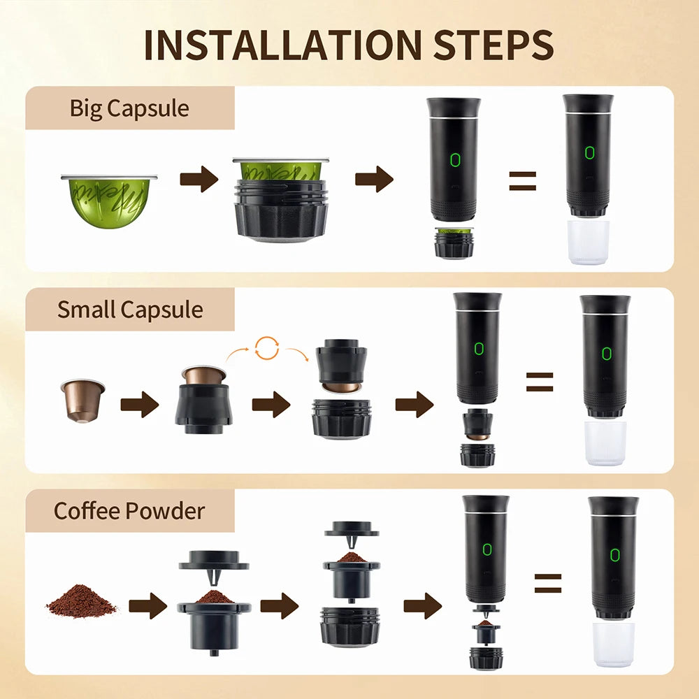 Wireless Electric Espresso Coffee Machine