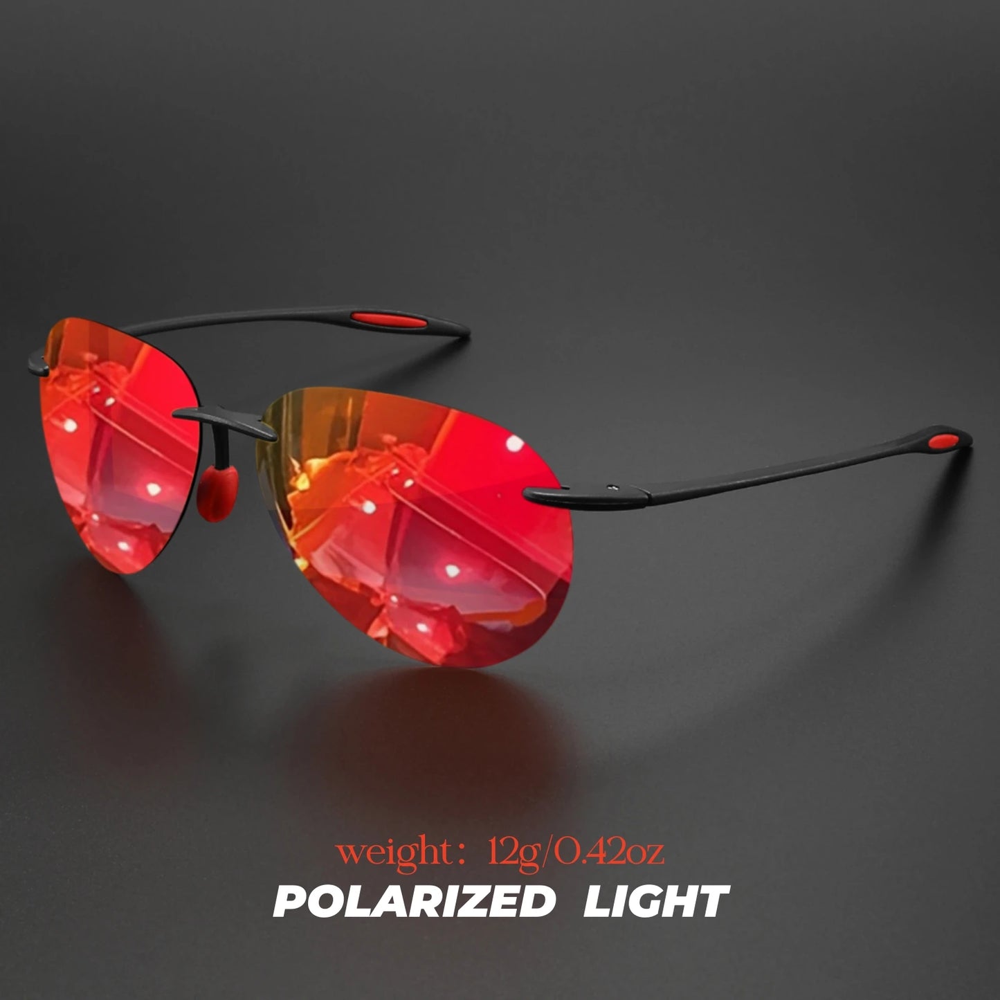 Frameless Polarized Aviator Sunglasses