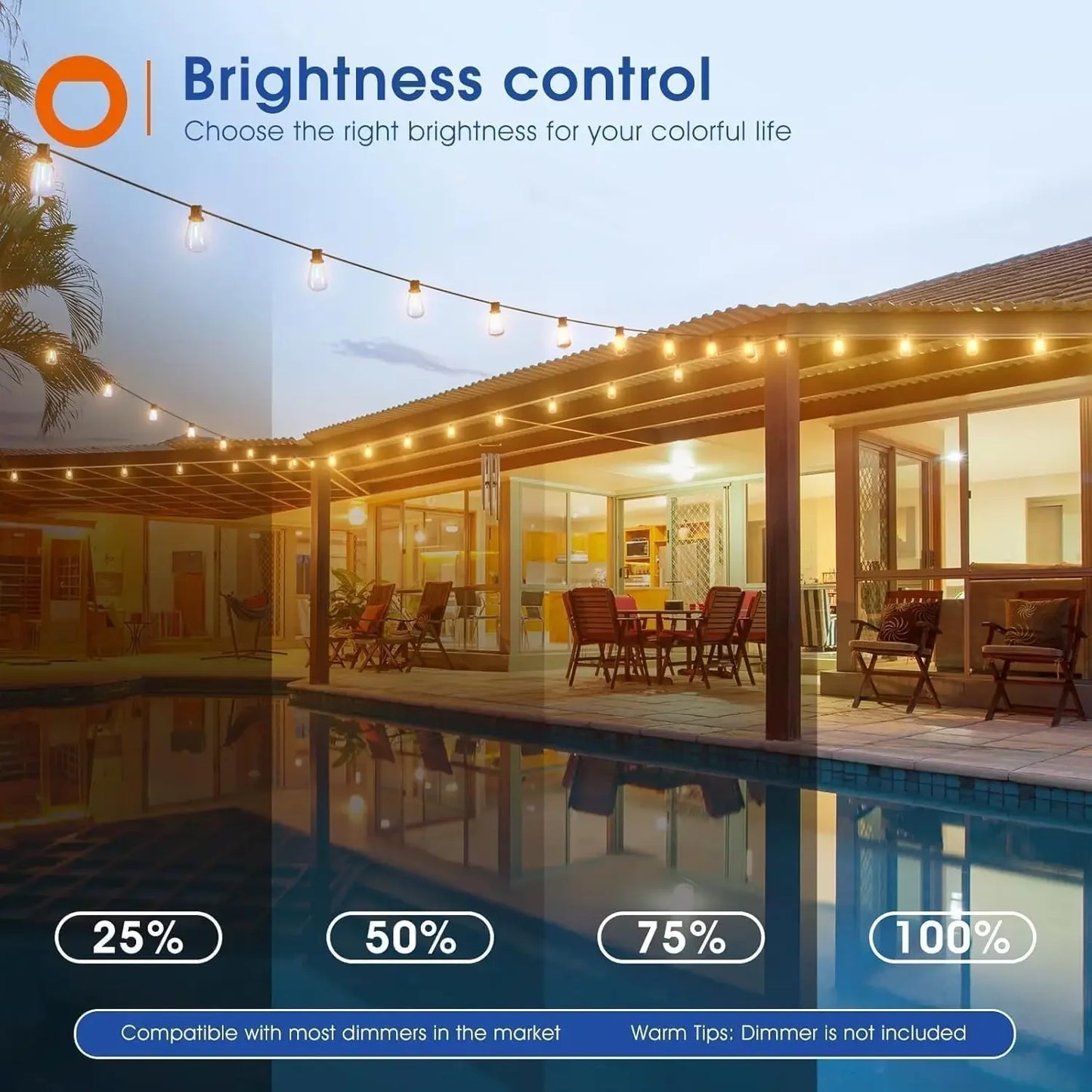 150FT LED Outdoor String Lights