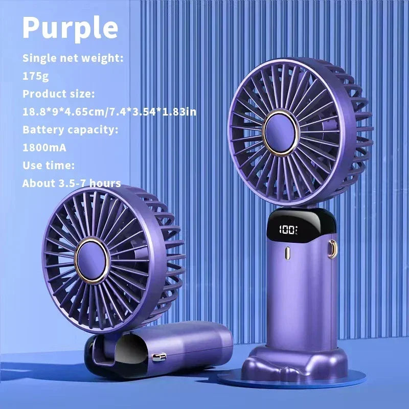 Folding Fan with Phone Stand