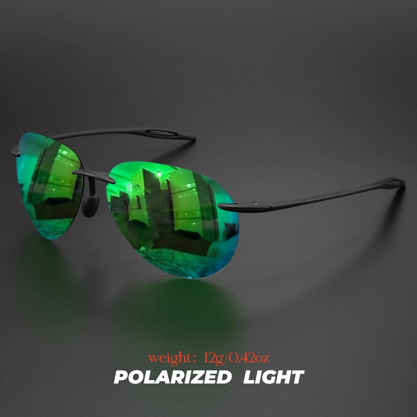 Frameless Polarized Aviator Sunglasses