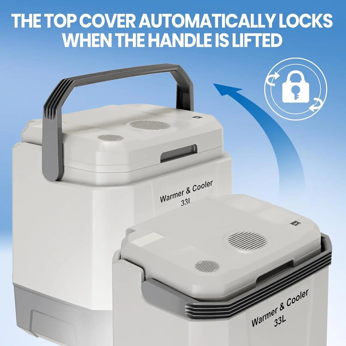 Electric portable Cooler and Warmer, with 12V & AC Power