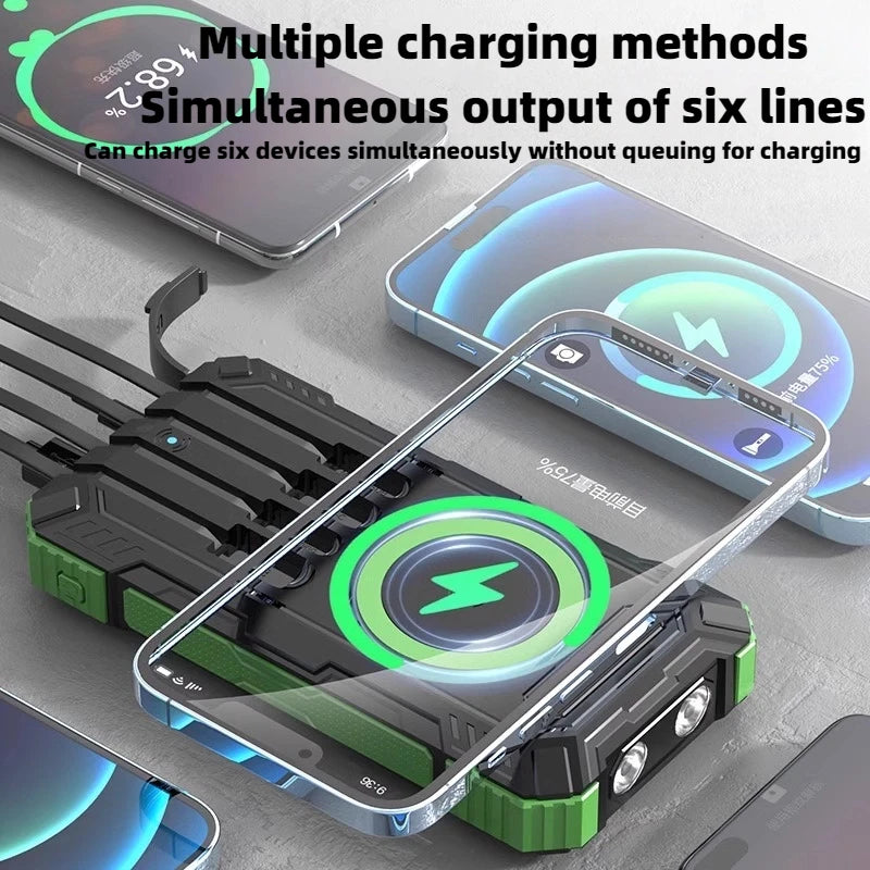 Solar Power Bank Wireless 200000mAh