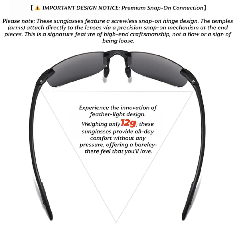 Frameless Polarized Aviator Sunglasses