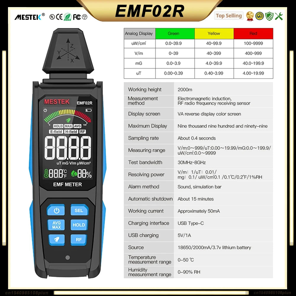 Professional EMF Meter Electromagnetic Field Radiation