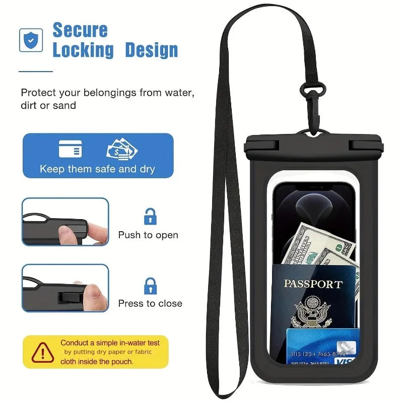 transparent mobile phone waterproof bag