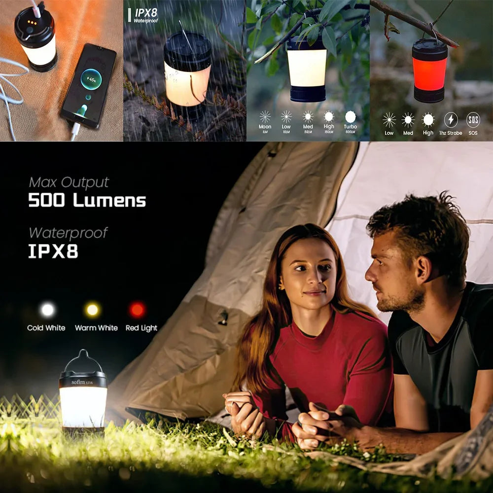 Camping Light USB C 21700