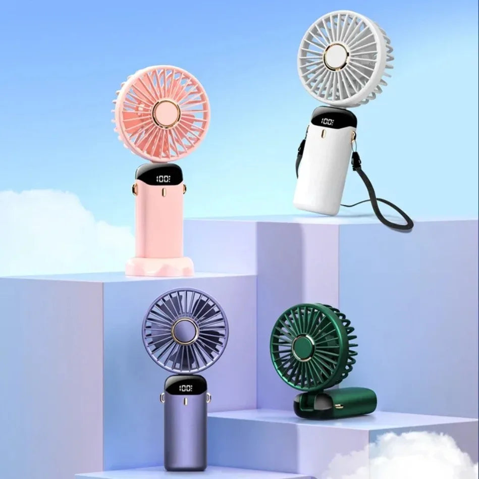 Folding Fan with Phone Stand