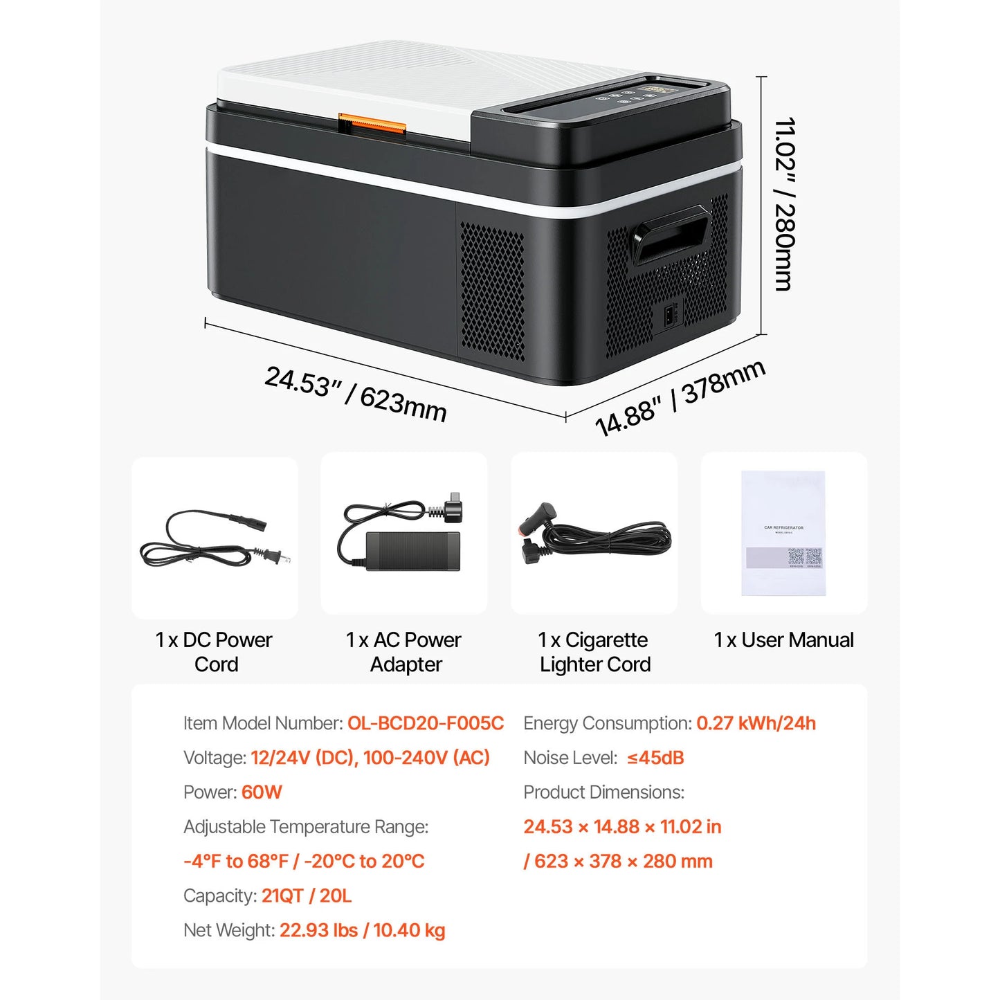Mini Fridge Freezer Portable