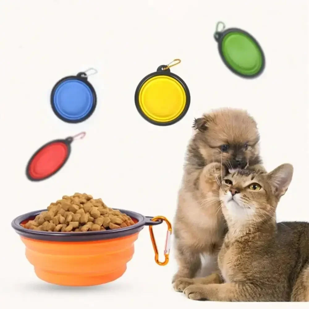 Folding Portable dog Feeder Bowl