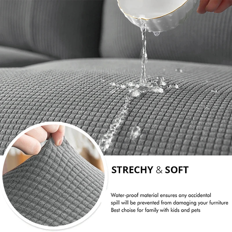 Waffle Jacquard Patio Sofa Cover