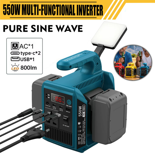 550W Portable Power Supply Compatible with Makita