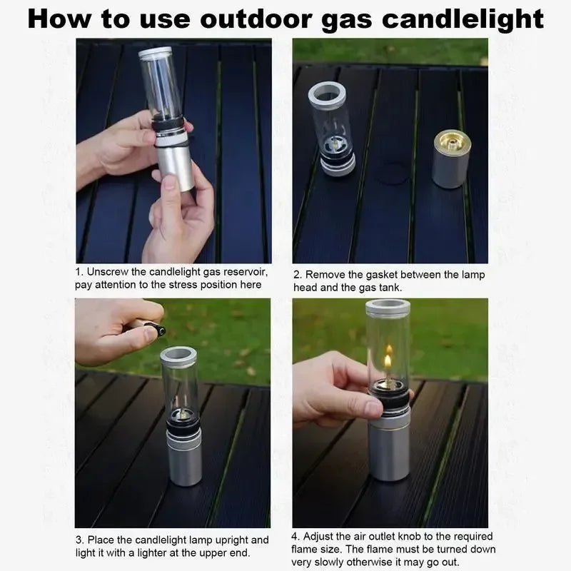 Portable outdoor Gas Candlelight  Lanter