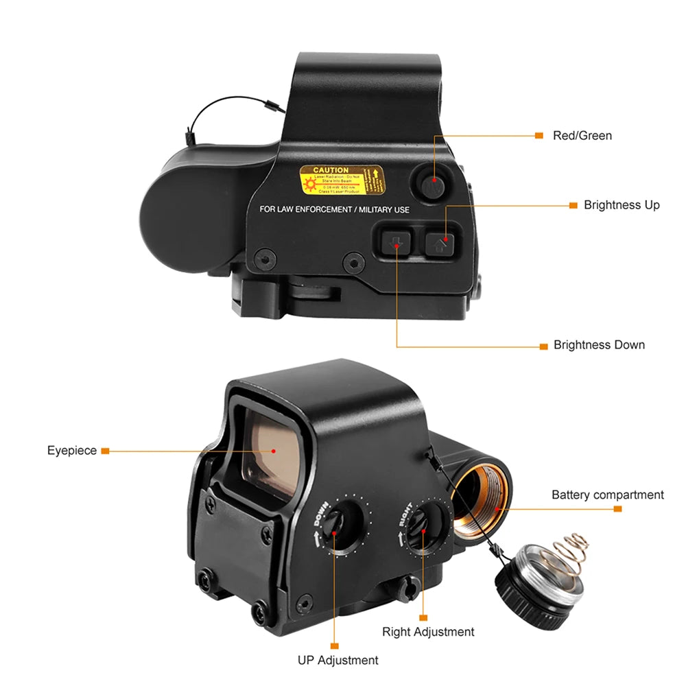 Red Green Dot Holographic Sight Scope Hunting Reflex Sight Scope 20mm Mount