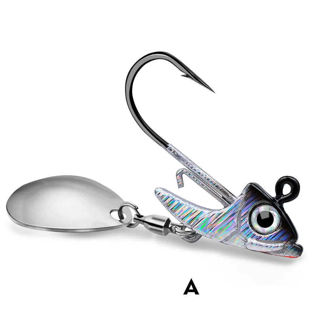 Sequin Metal Spoons Fishing Hooks